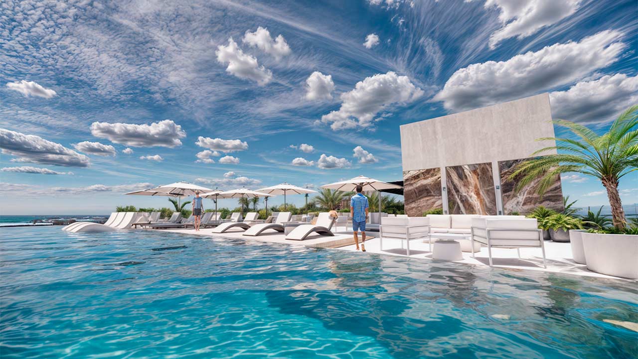 Infinity pool en el rooftop de Ikonic Tower